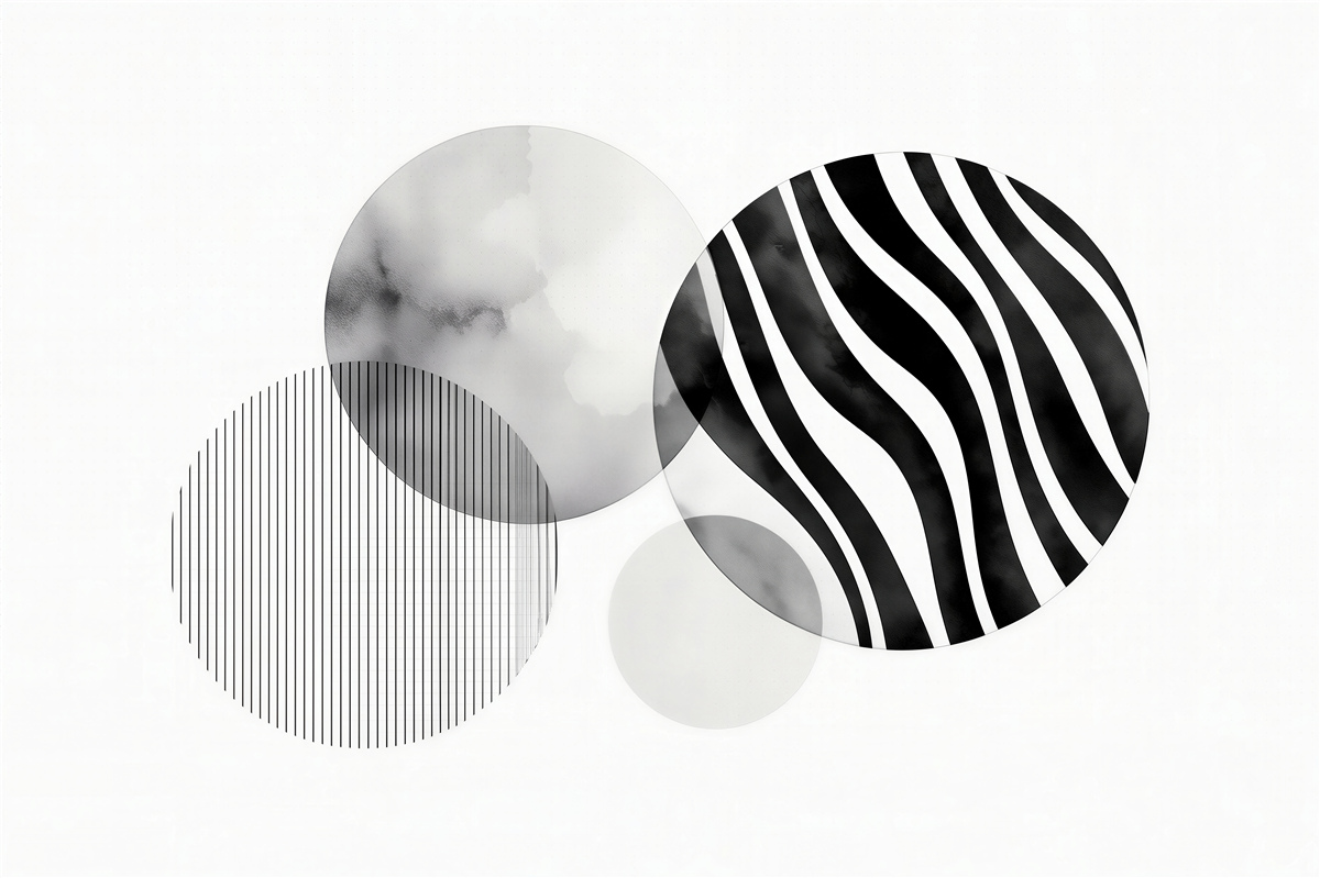 Fototapeten Geometrisches Zebra in Grautönen