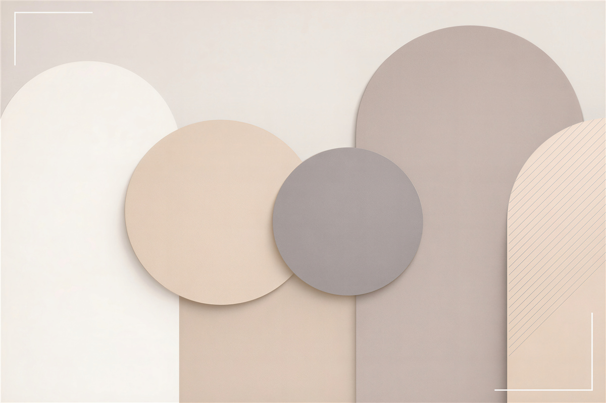 Fototapeten Beige Kreise und Bögen des Minimalismus