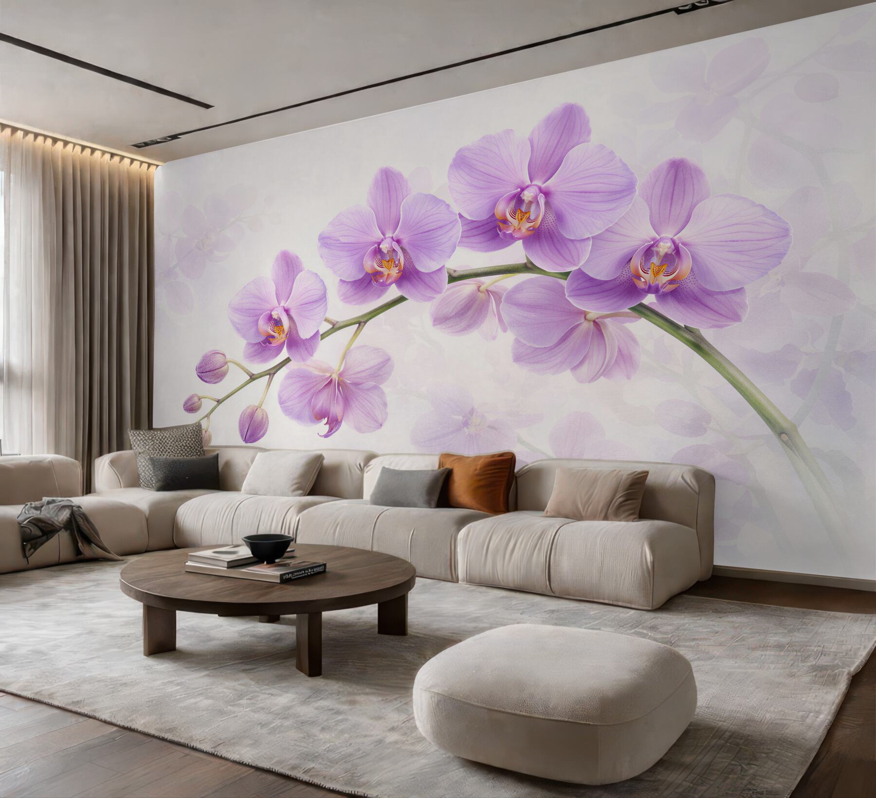Fototapeten Zarte lila Orchideen