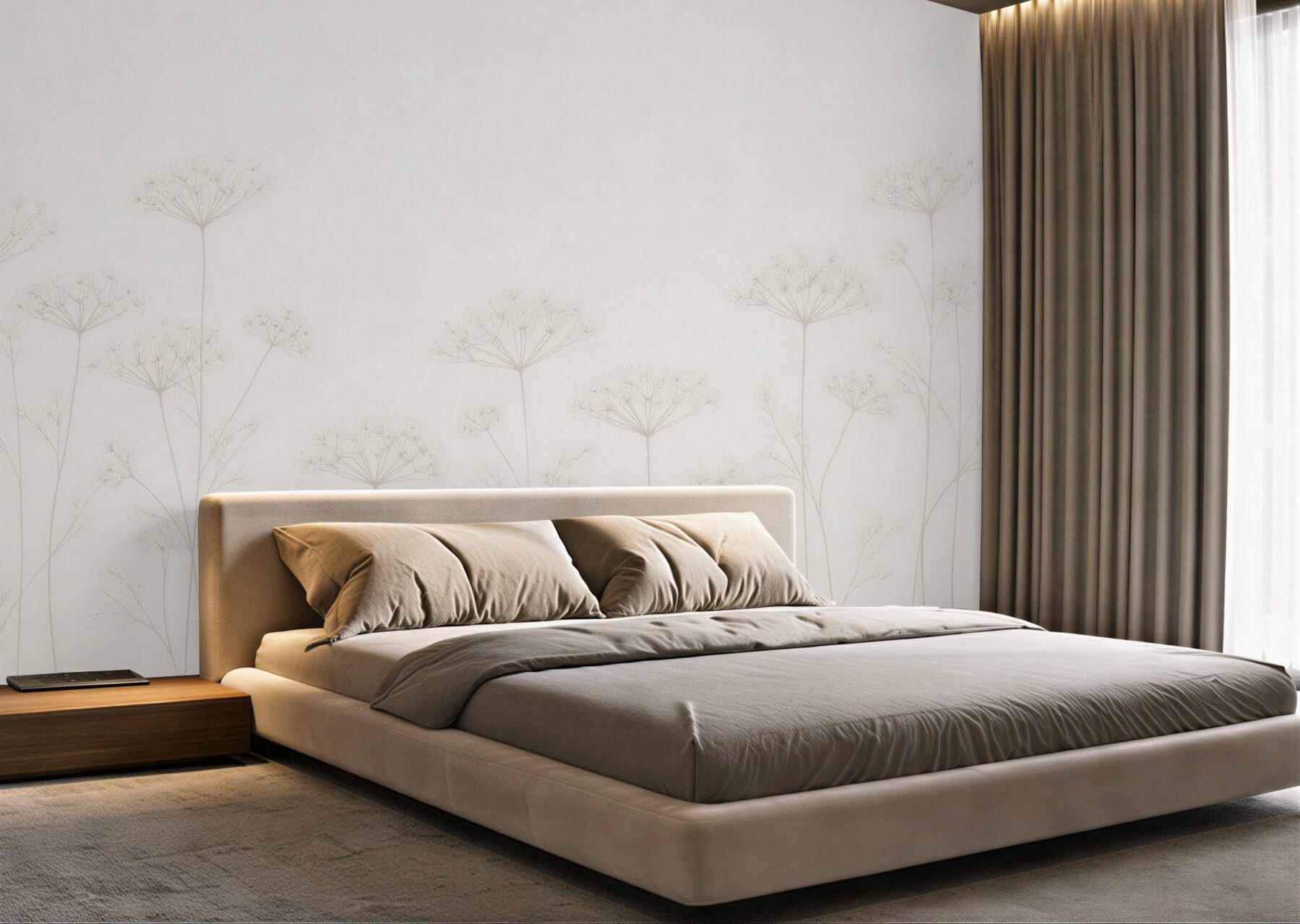 Fototapeten Zarte beige Wiesendolden