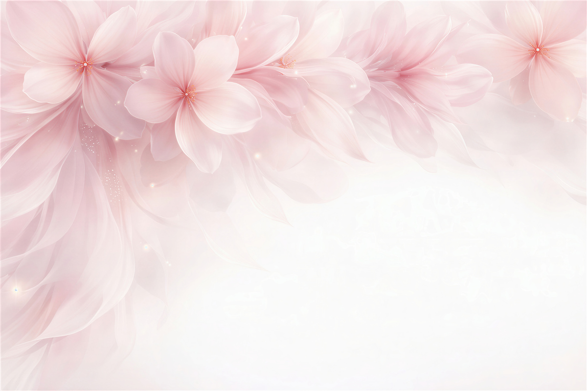 Fototapeten Rosa Blumen im Glanz