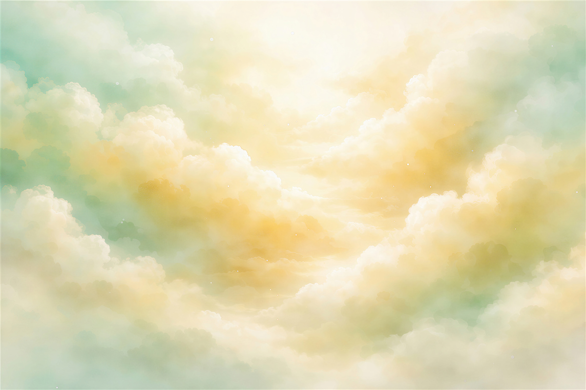 Fototapeten Pastellhimmel voller Wolken