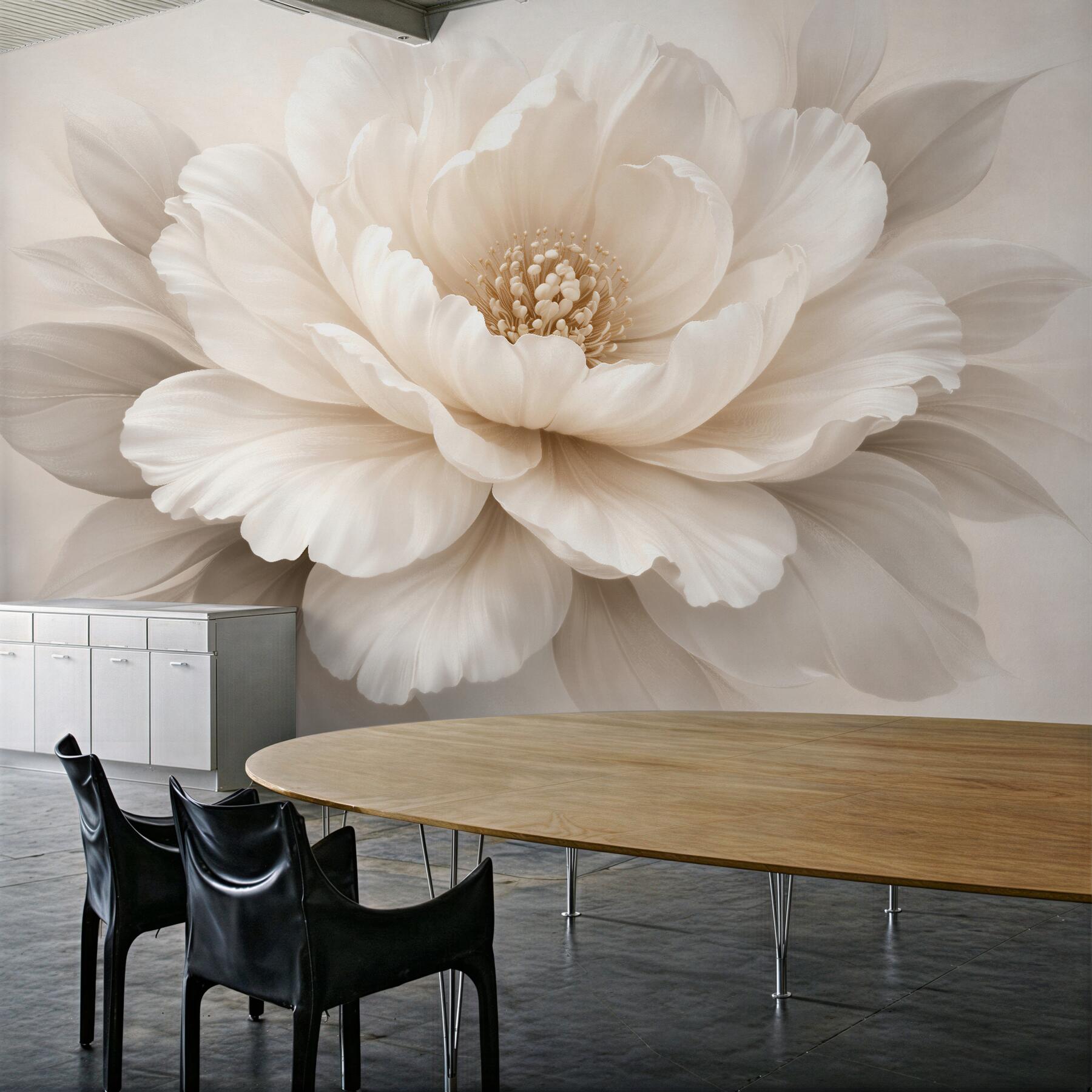 Fototapeten elegante weiße Pfingstrose
