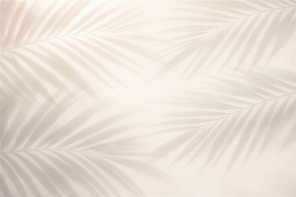 Fototapeten Beige Schatten von Palmblättern