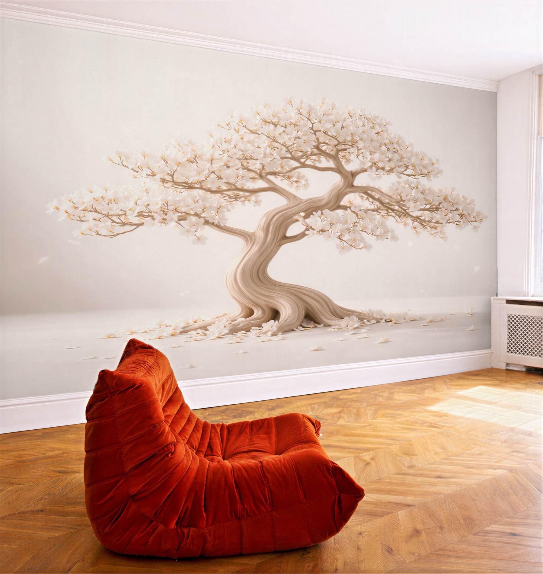 Fototapeten Leuchtender Baum blühender Harmonie