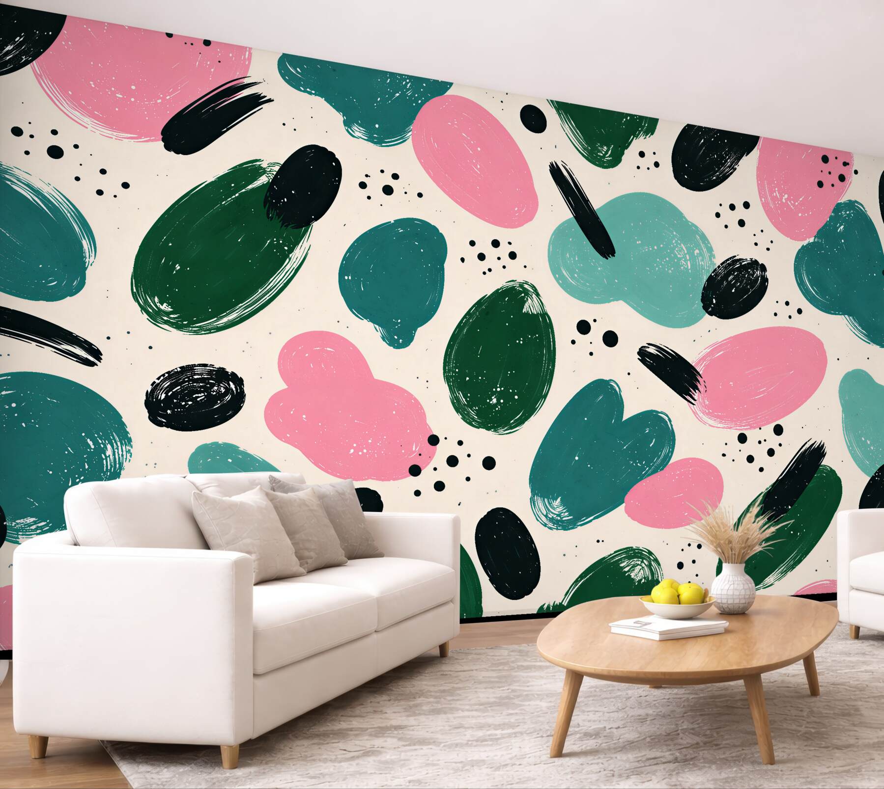 Fototapeten Moderne abstrakte Pastellflecken