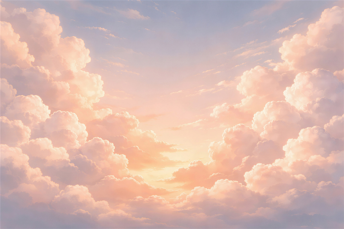 Fototapeten Pastellhimmel im Morgengrauen
