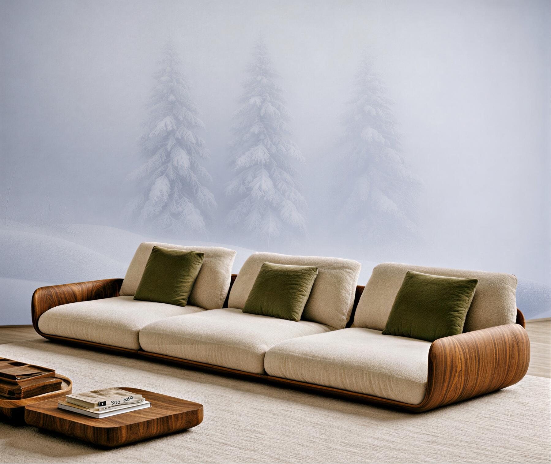 Fototapeten Winterwald im Nebel