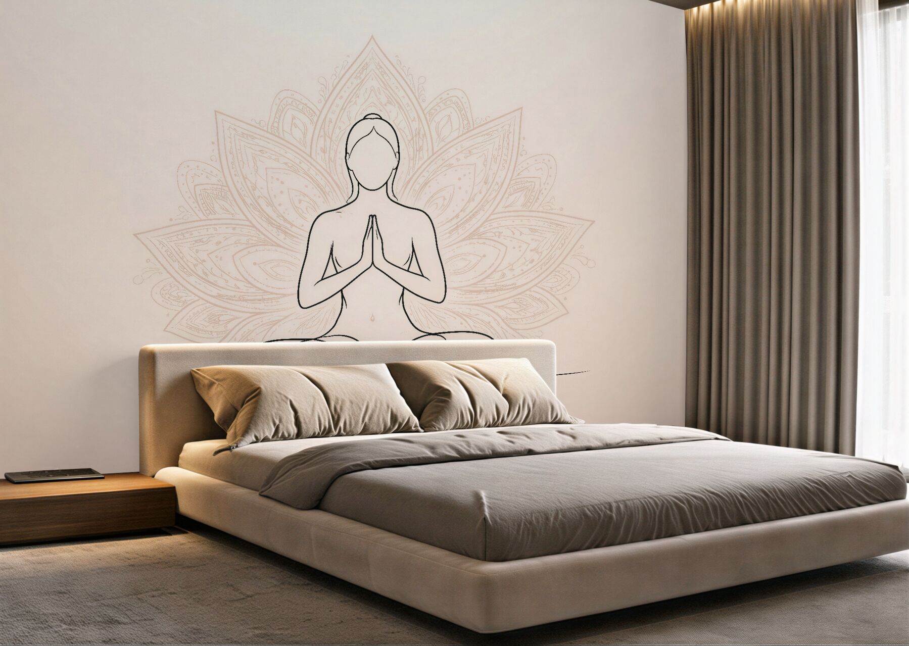 Fototapeten Meditation mit Mandala in Harmonie