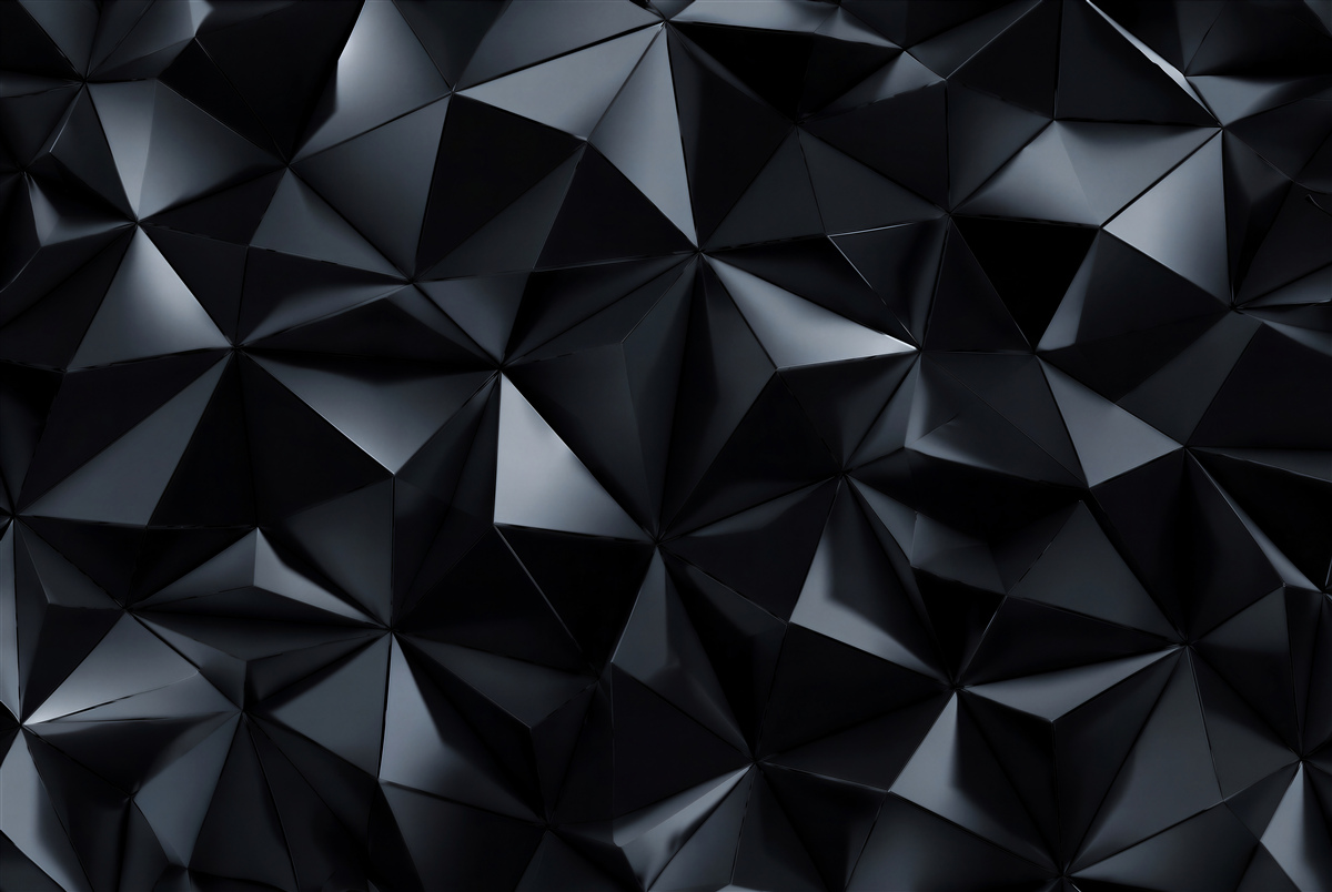 Fototapeten Schwarze geometrische 3D-Formen