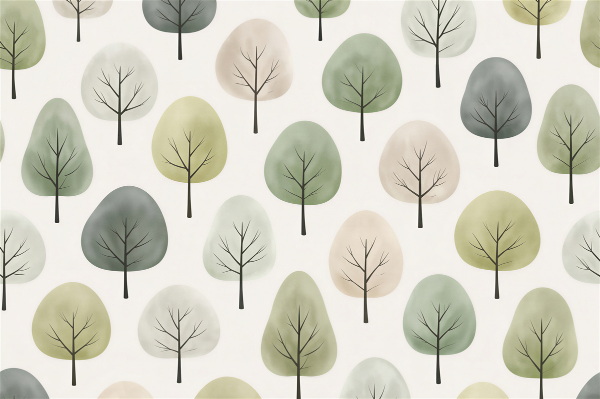 Fototapeten Pastellrhythmus der Bäume