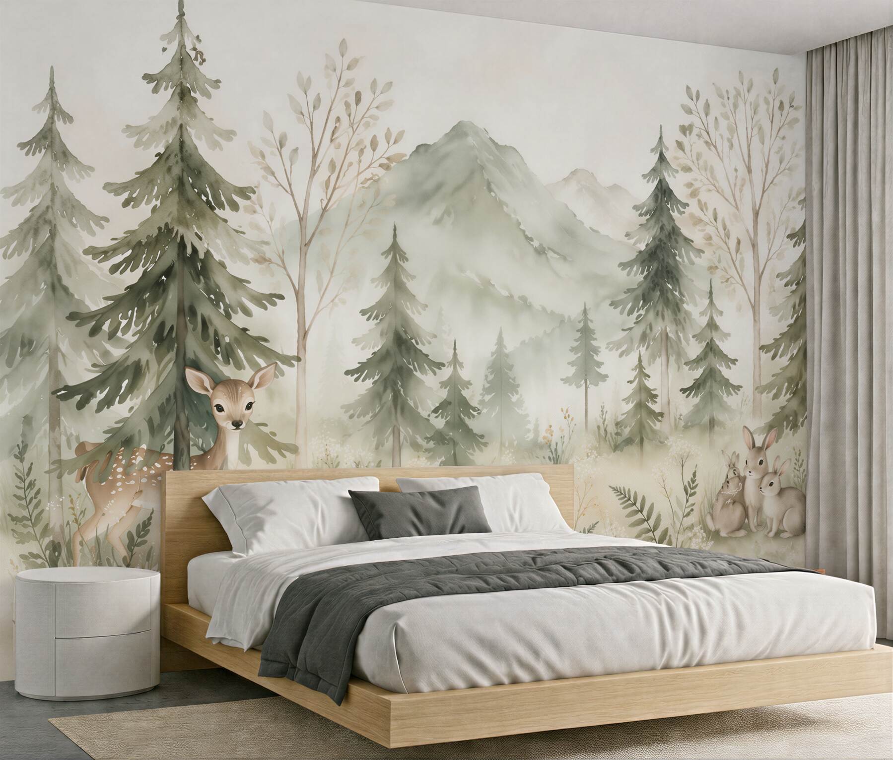 Fototapeten Waldfreunde in den Bergen