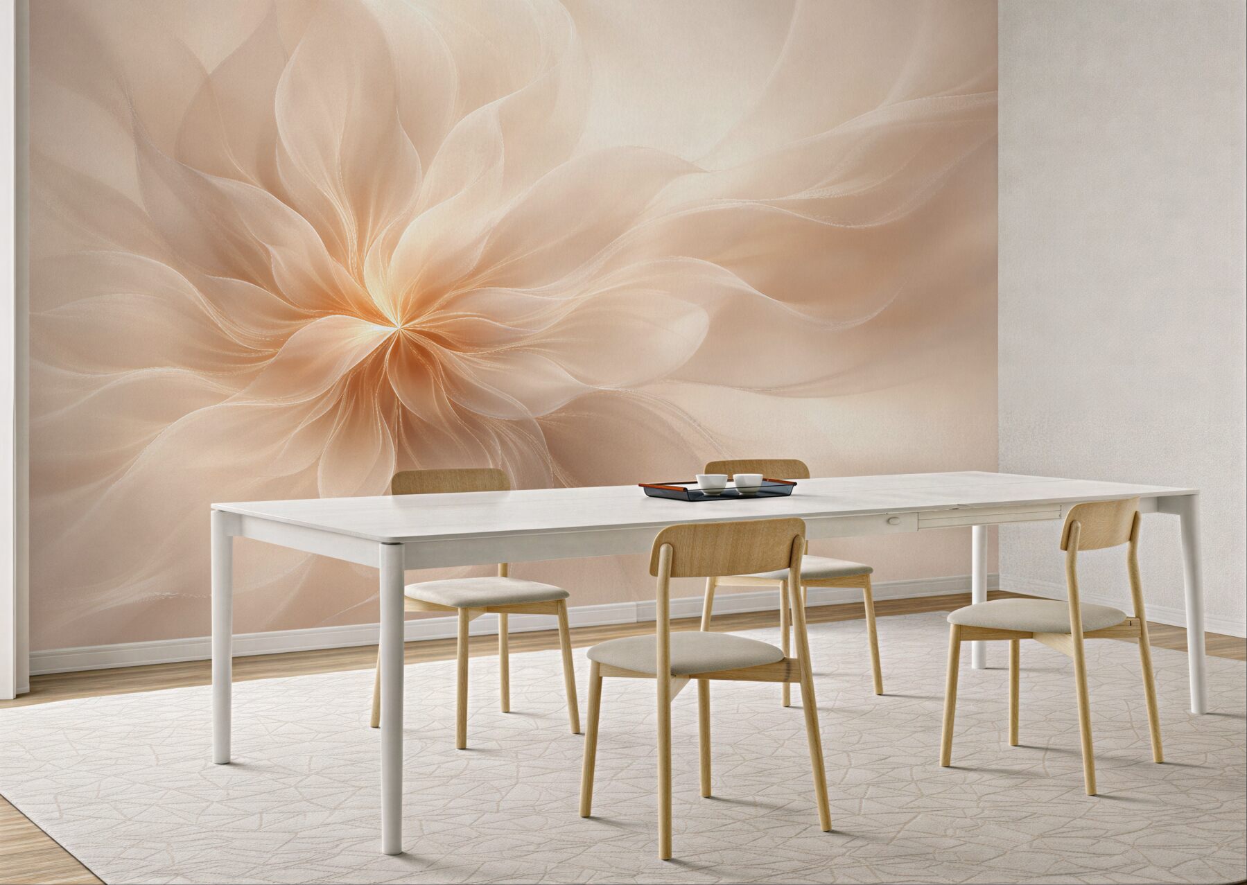 Fototapeten Ätherische Blüte in Beige