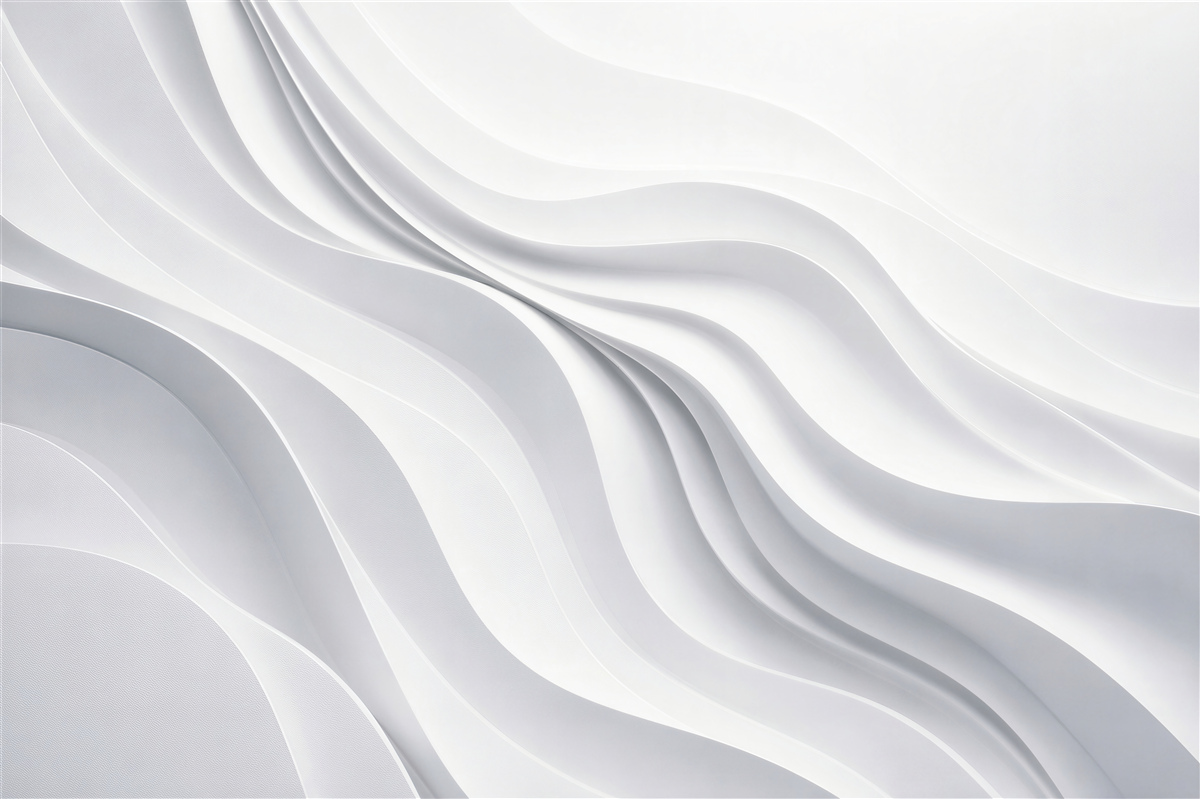 Fototapeten Weiße wellenförmige Linien 3D