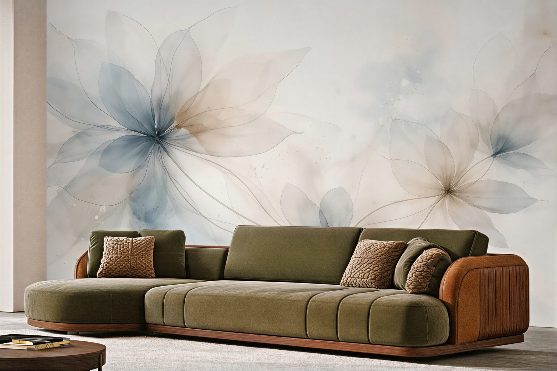 Fototapeten Zarte blaue Blumen des Nebels