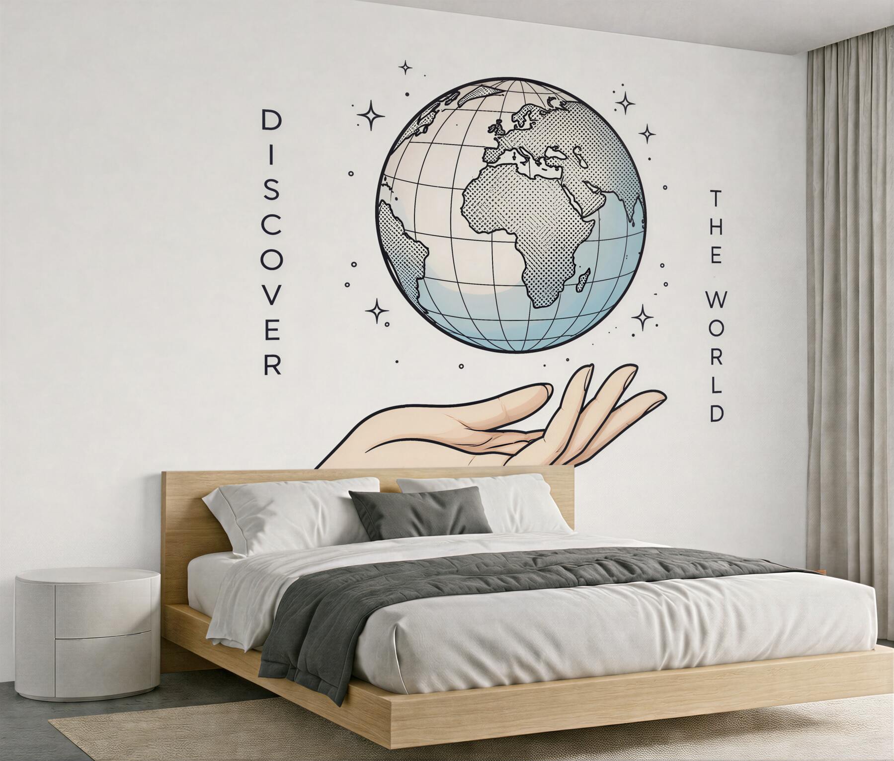Fototapeten Entdecke die Welt in deiner Hand