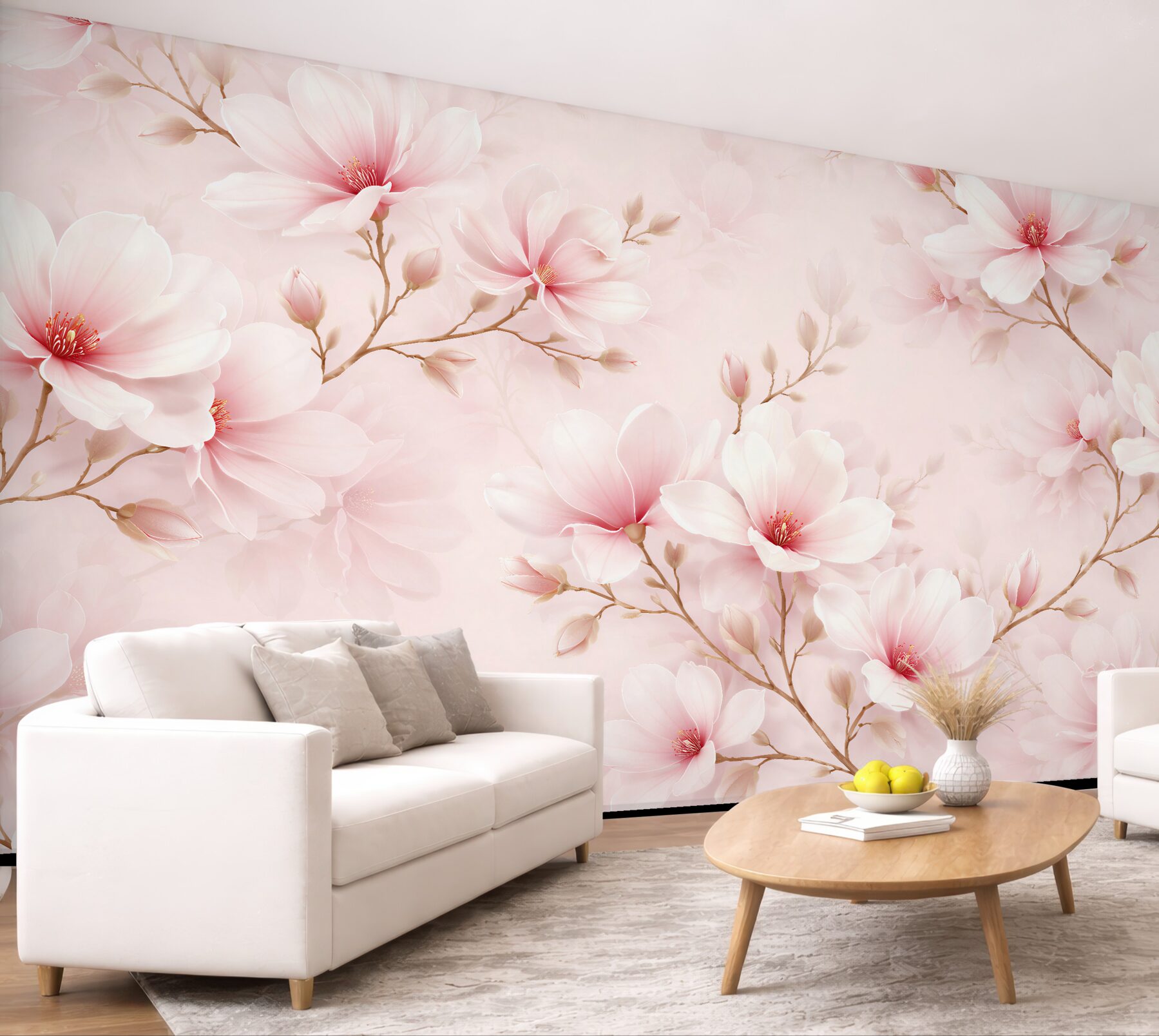 Fototapeten Pudermagnolie in Blüte