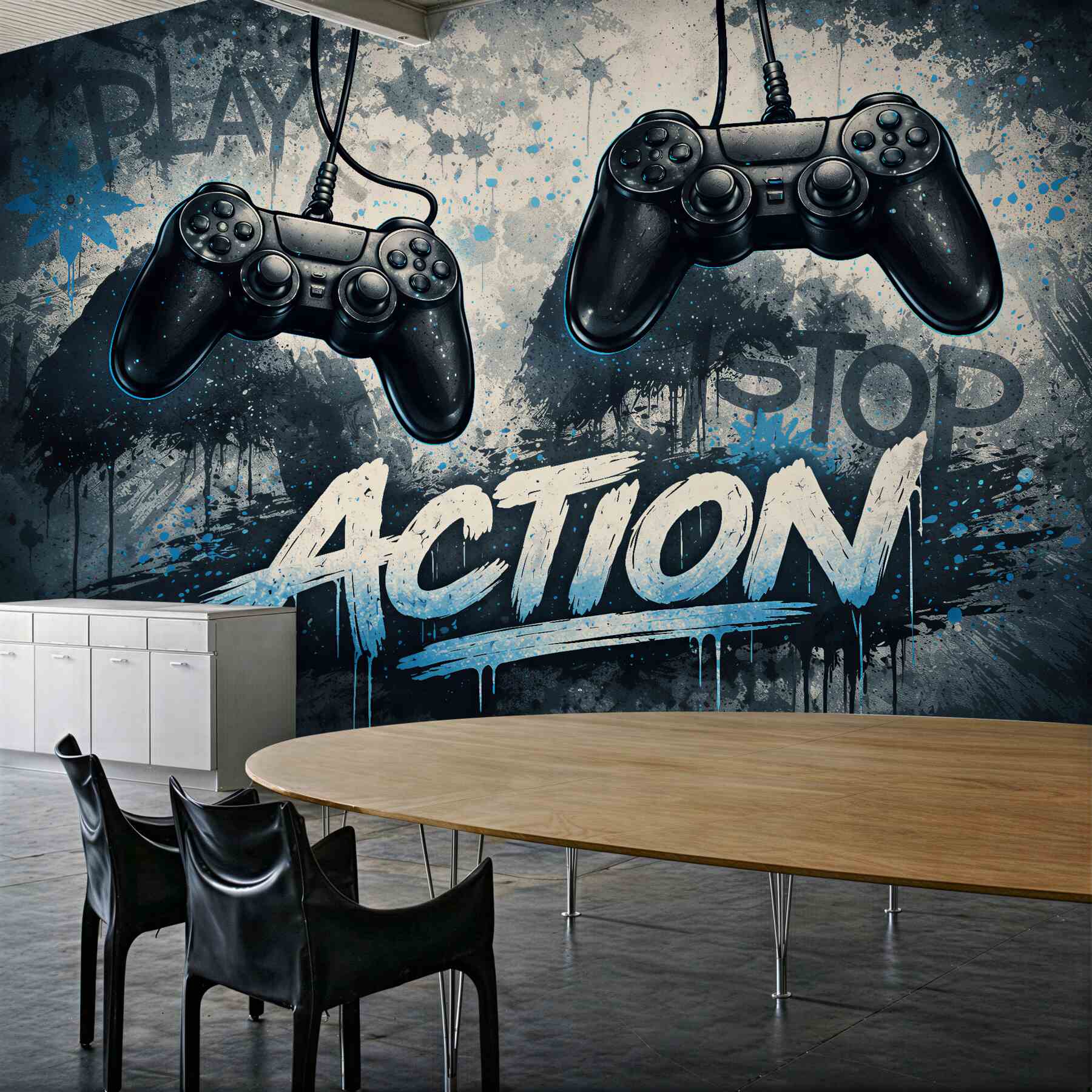 Fototapeten Gaming-Controller im urbanen Stil