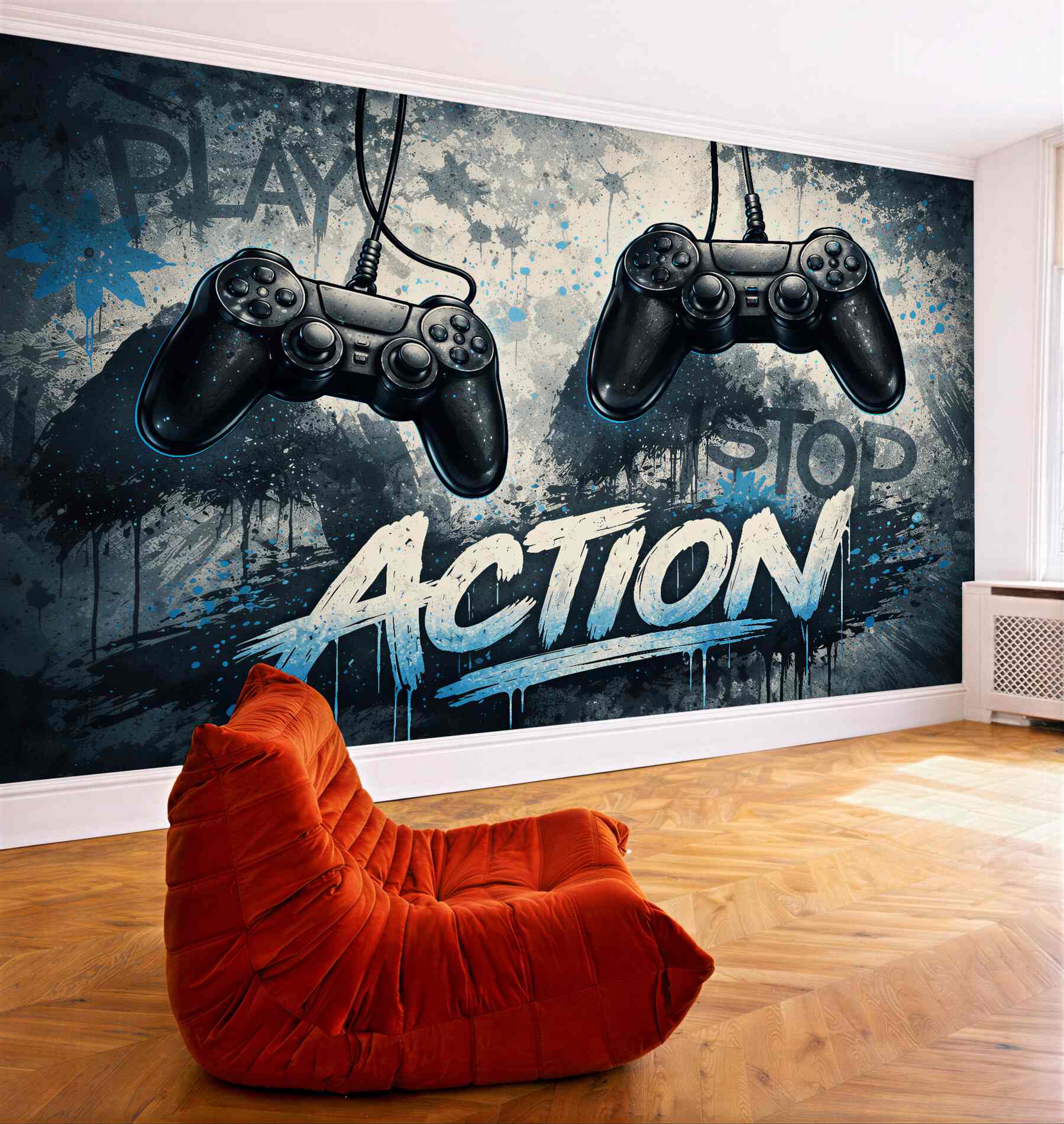 Fototapeten Gaming-Controller im urbanen Stil