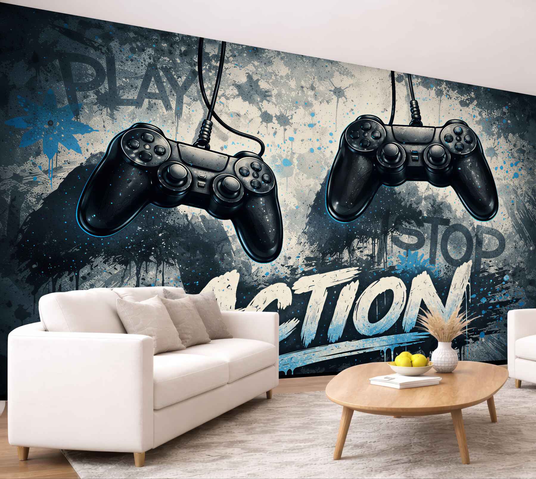 Fototapeten Gaming-Controller im urbanen Stil