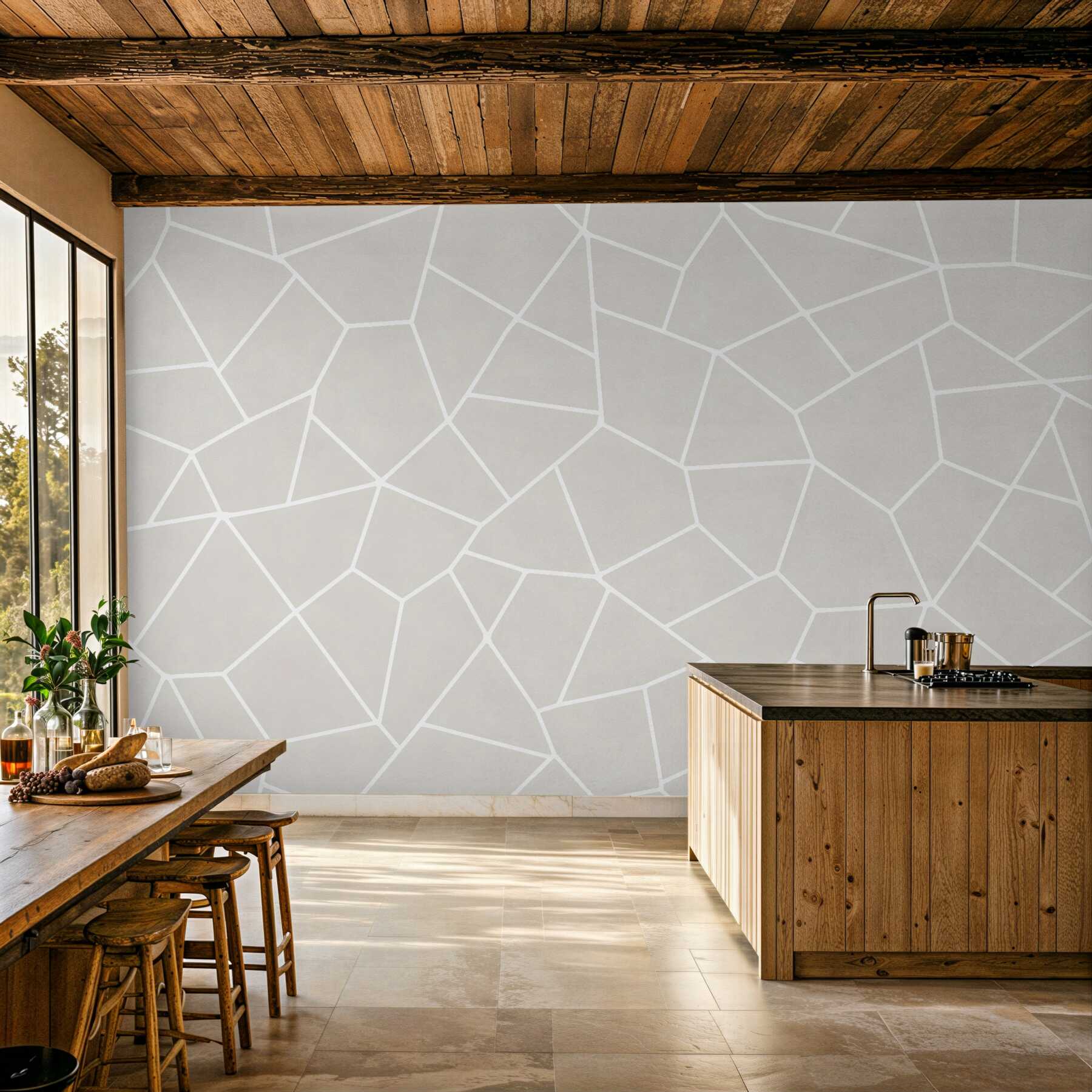 Fototapeten Helles geometrisches Mosaik