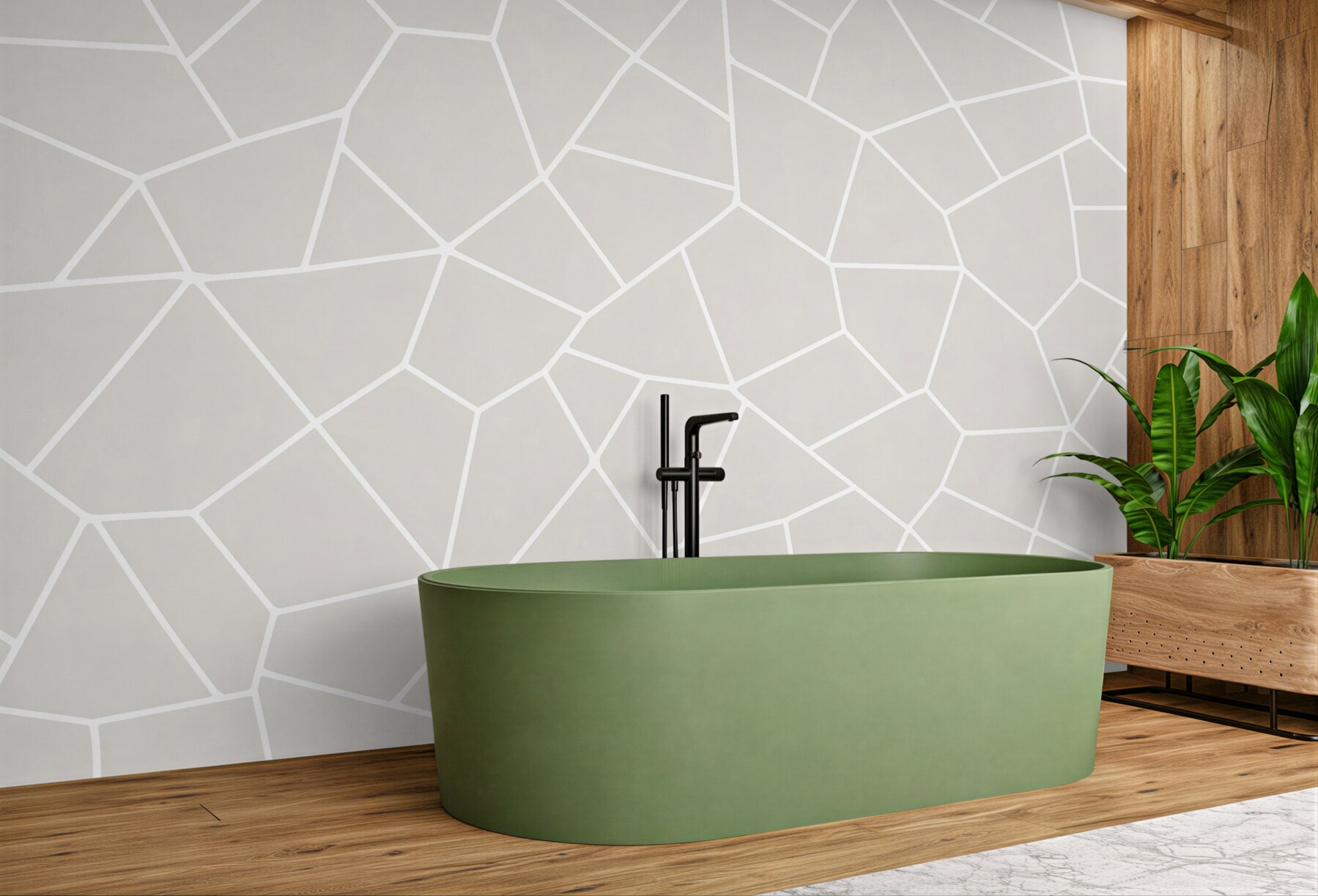 Fototapeten Helles geometrisches Mosaik