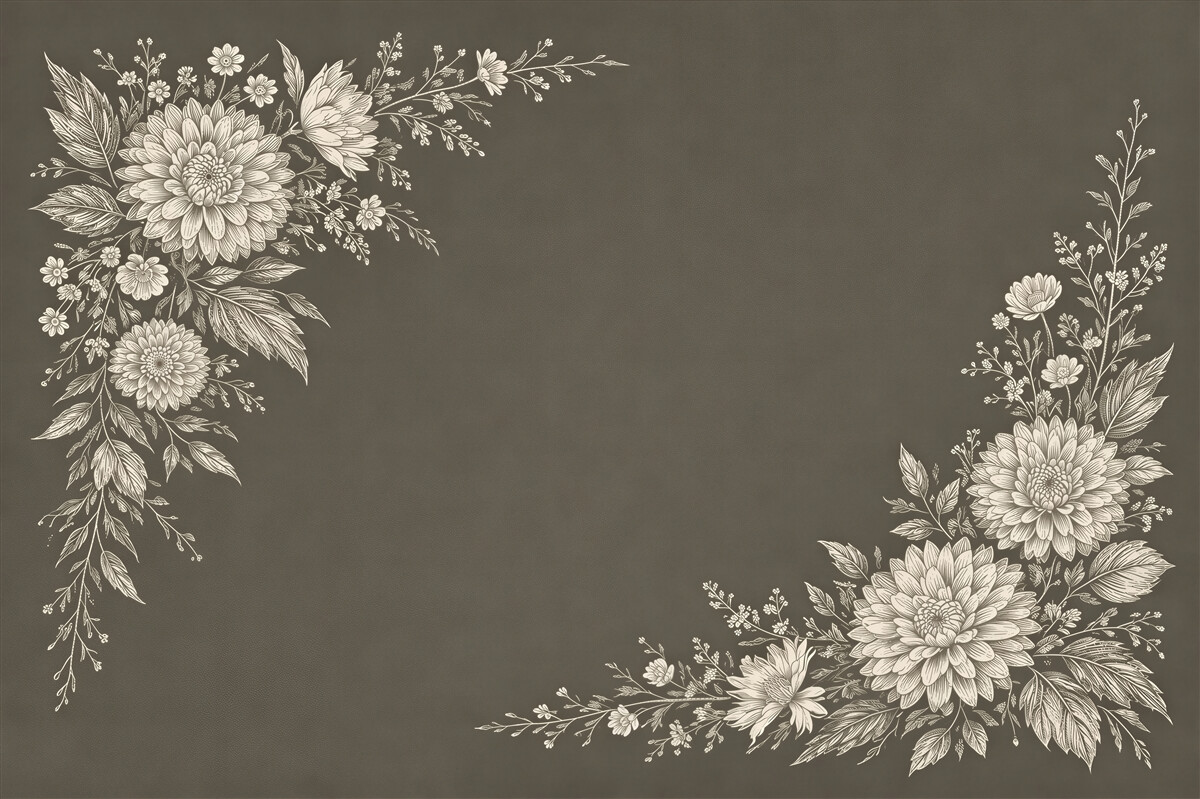 Fototapeten elegante florale Ornamente