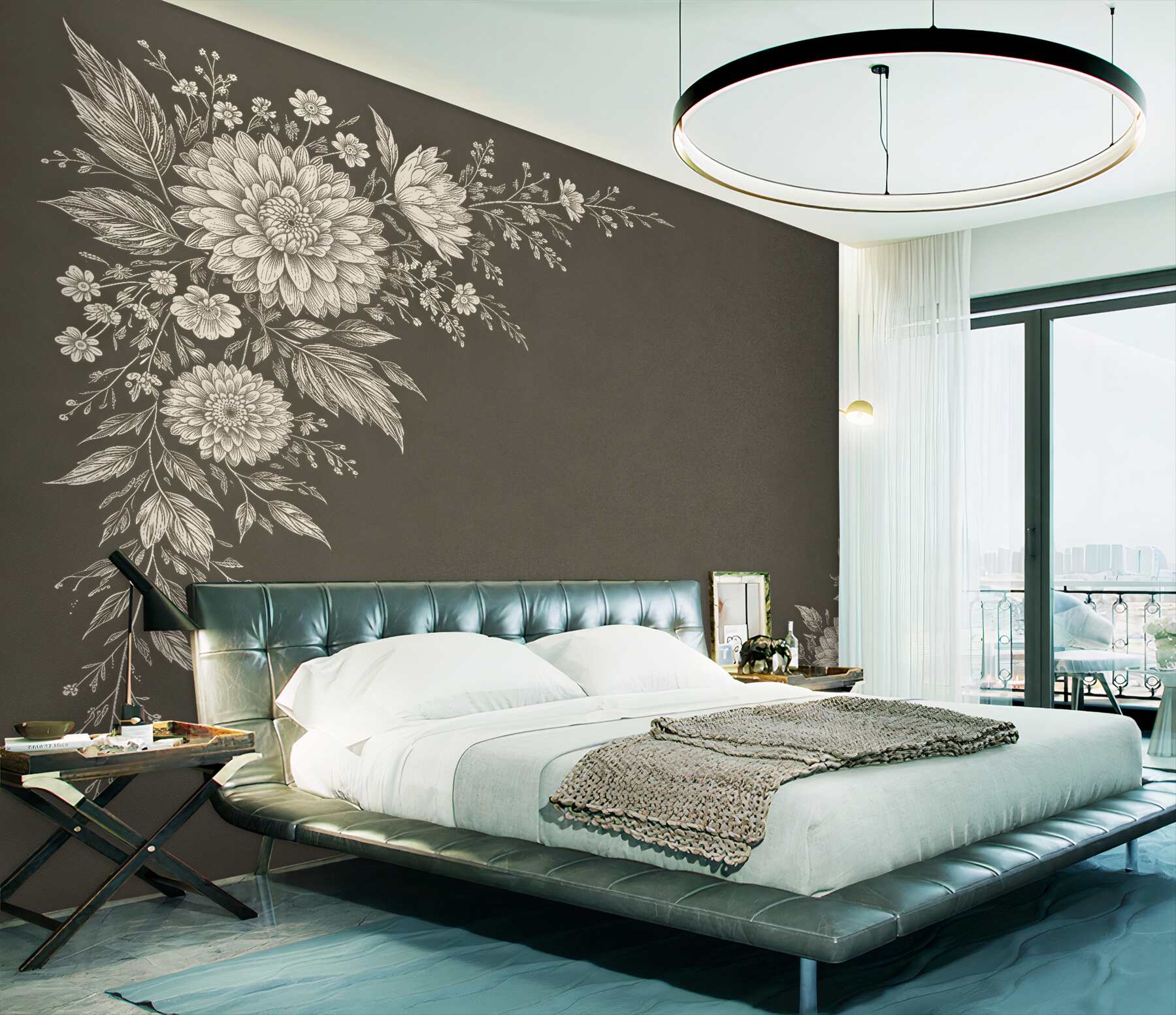 Fototapeten elegante florale Ornamente