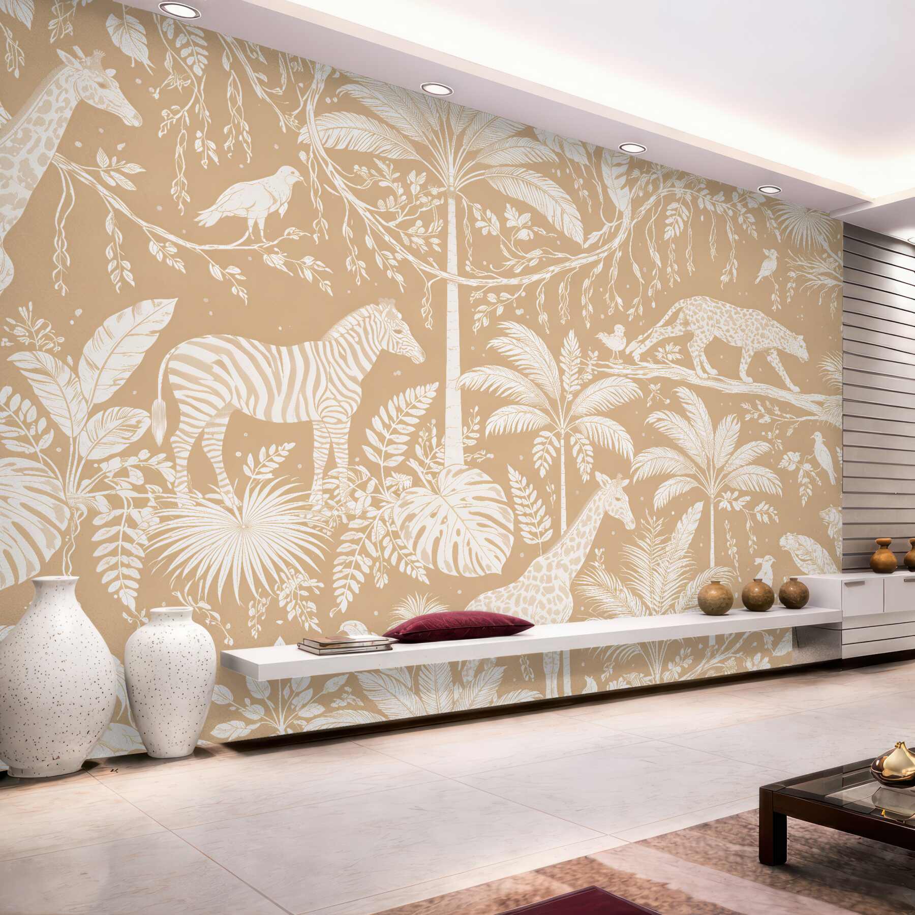 Fototapeten Beige Safari im Toile-Stil