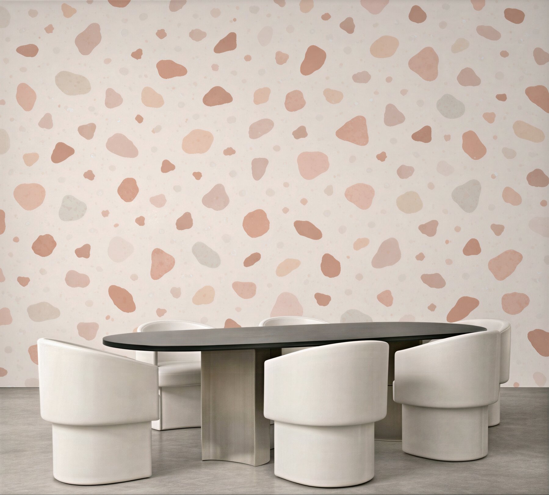 Fototapeten Pudriges Pastell-Terrazzo