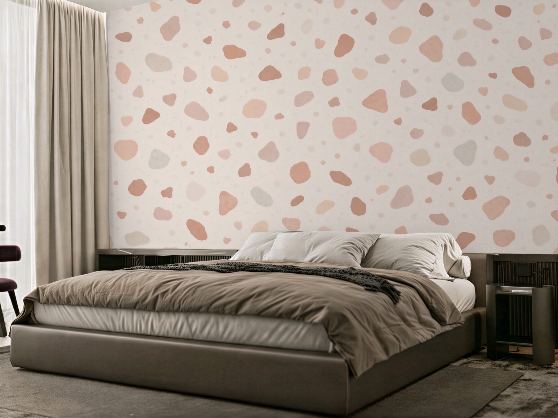 Fototapeten Pudriges Pastell-Terrazzo