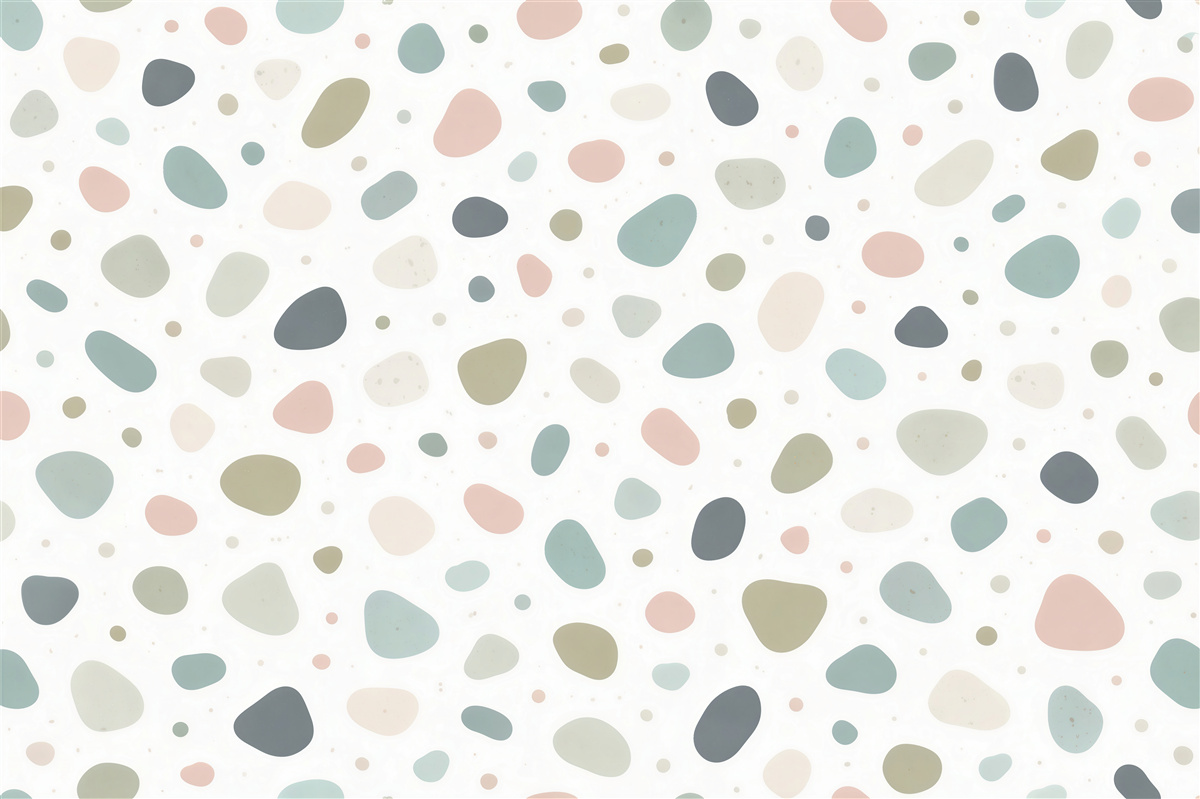 Fototapeten organisches Terrazzo in Pastelltönen