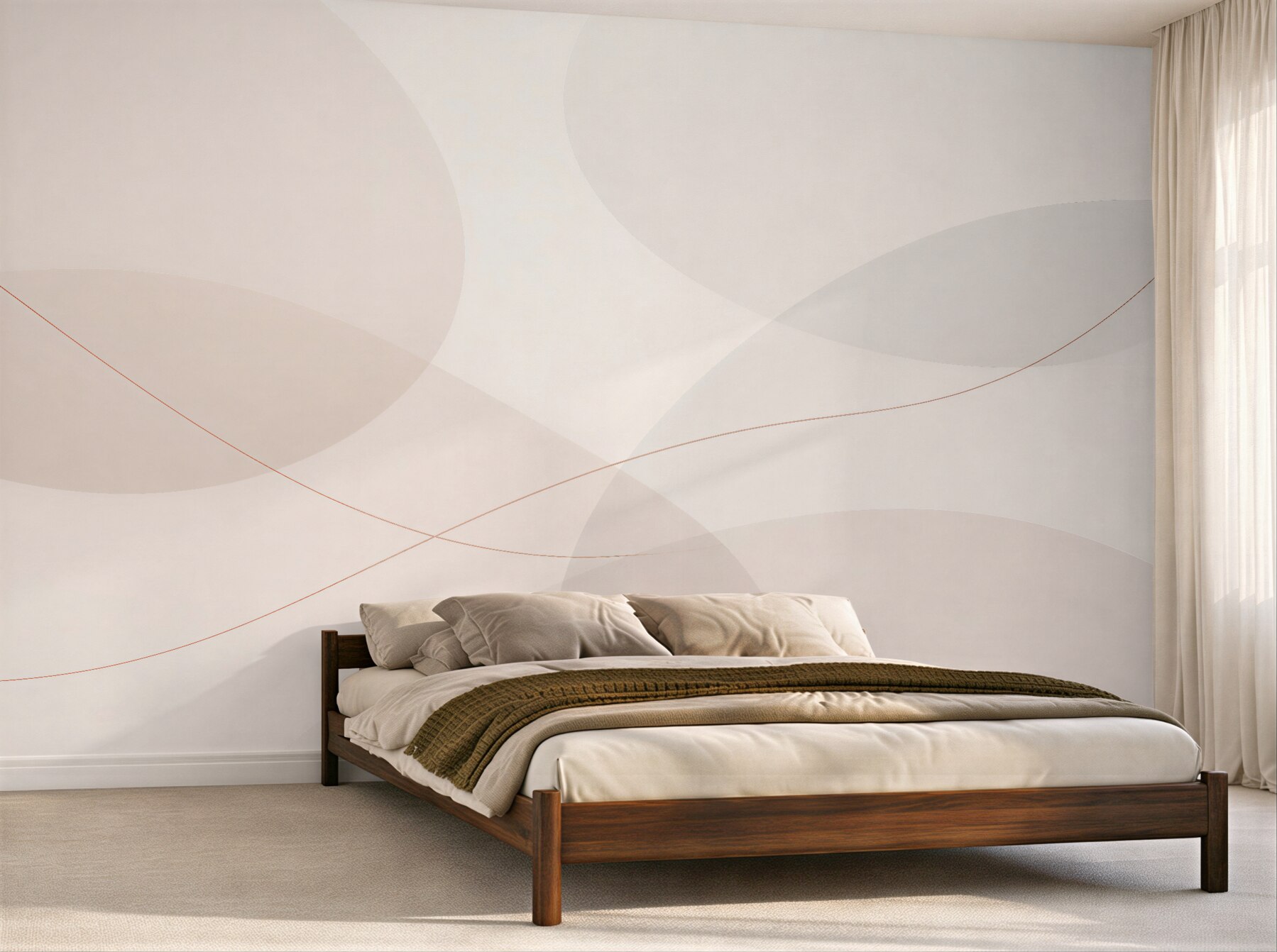 Fototapeten Subtile Abstraktion in Beige