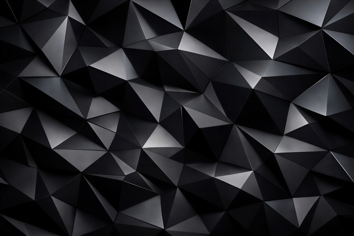 Fototapeten Schwarze geometrische 3D-Formen