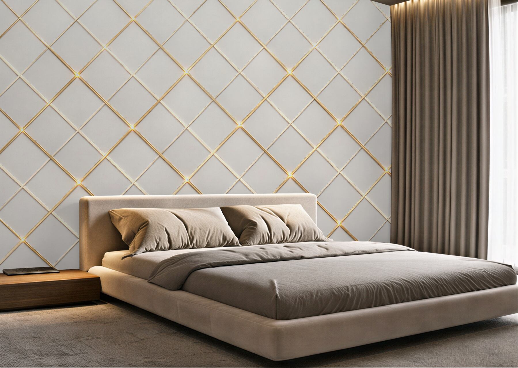 Fototapeten Goldene geometrische Eleganz