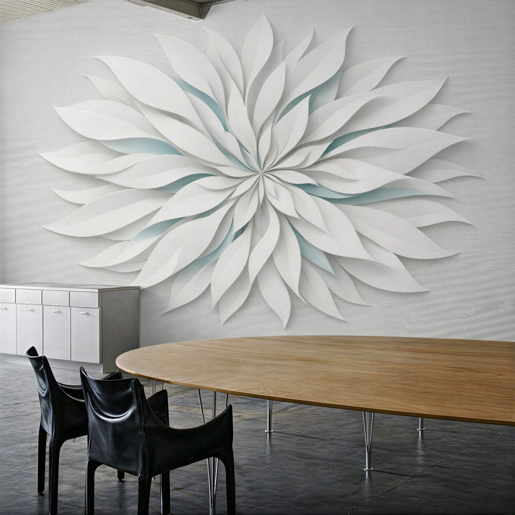 Fototapeten Weiße 3D-Blume der Ruhe