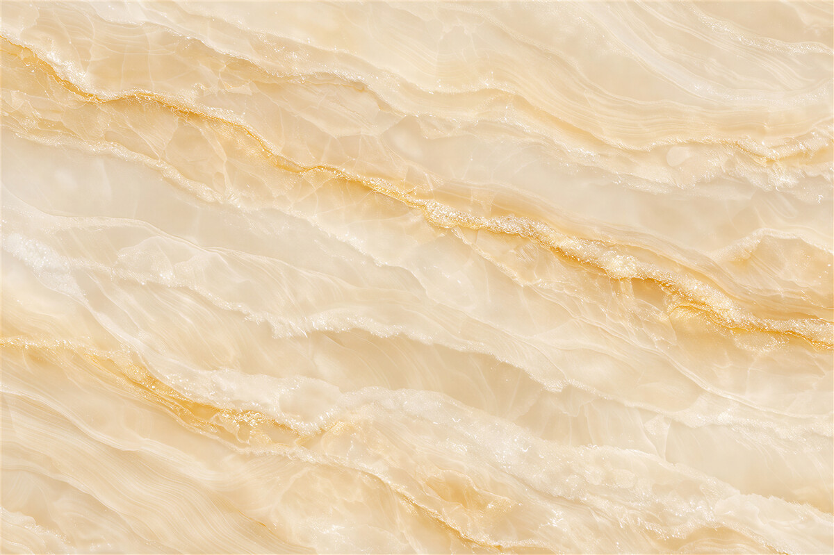 Fototapeten Goldener Onyx in leuchtender Optik