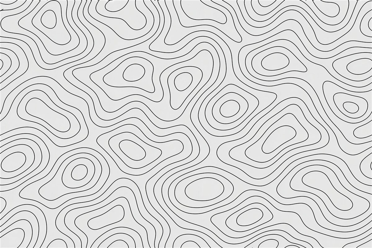 Fototapeten Minimalistische topografische Linien