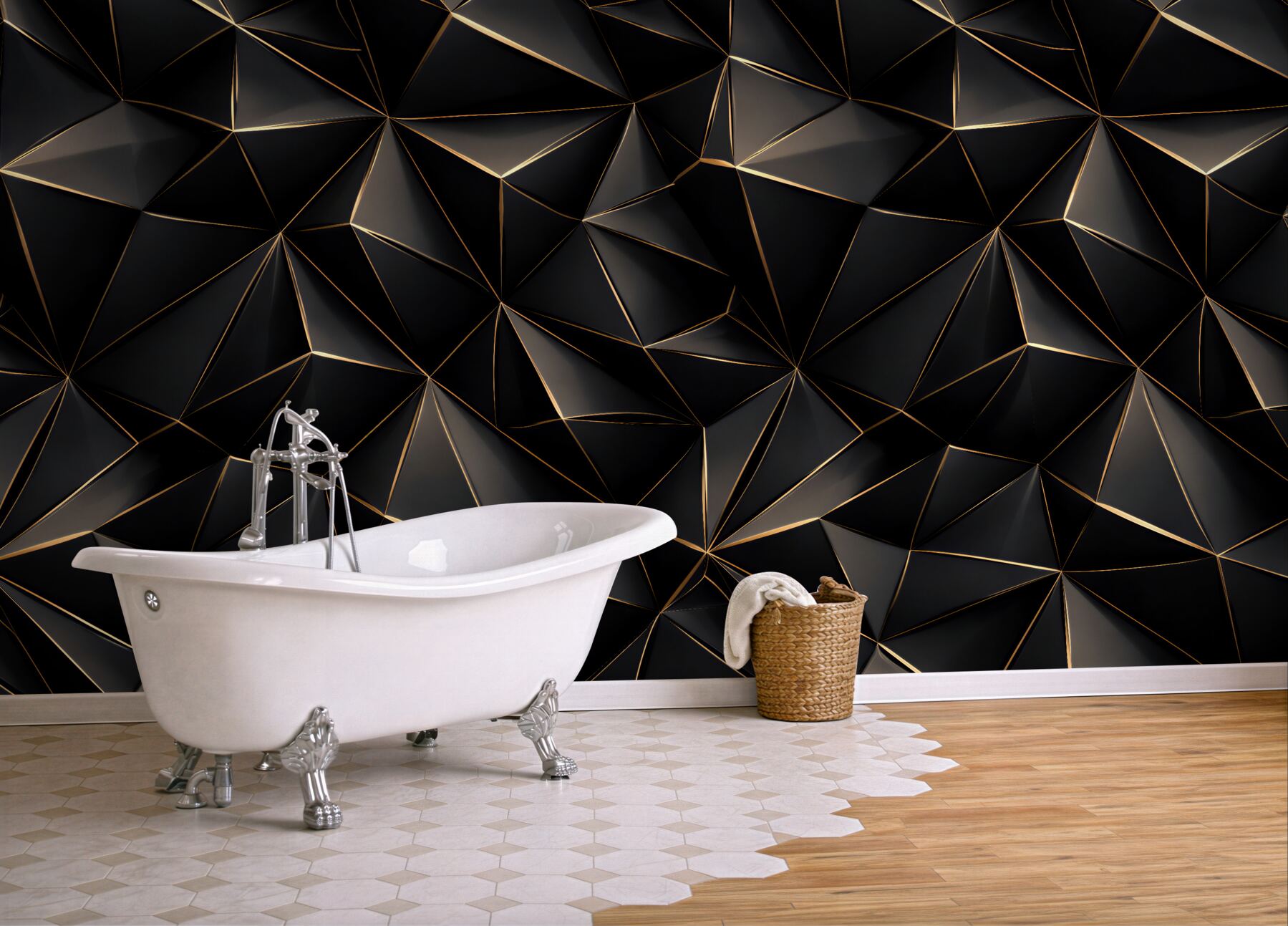 Fototapeten Schwarze geometrische Eleganz