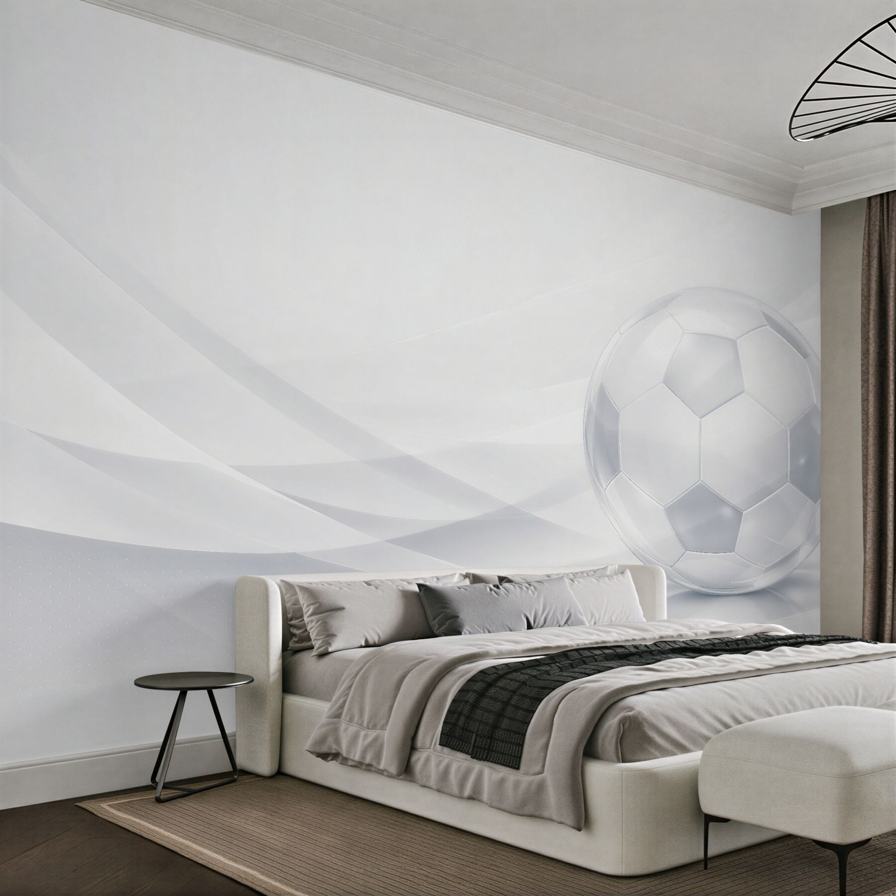 Fototapeten Minimalistischer Ball in Weiß