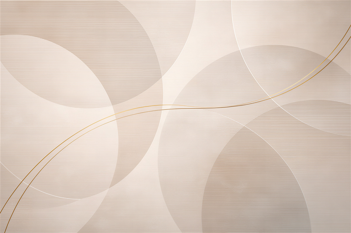 Fototapeten Beige Abstraktion mit feiner Linie